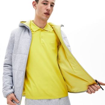 Lacoste Motion Reversible Jacket - Bunda Pánské Šedé / Žluté | CZ-iwiHMh